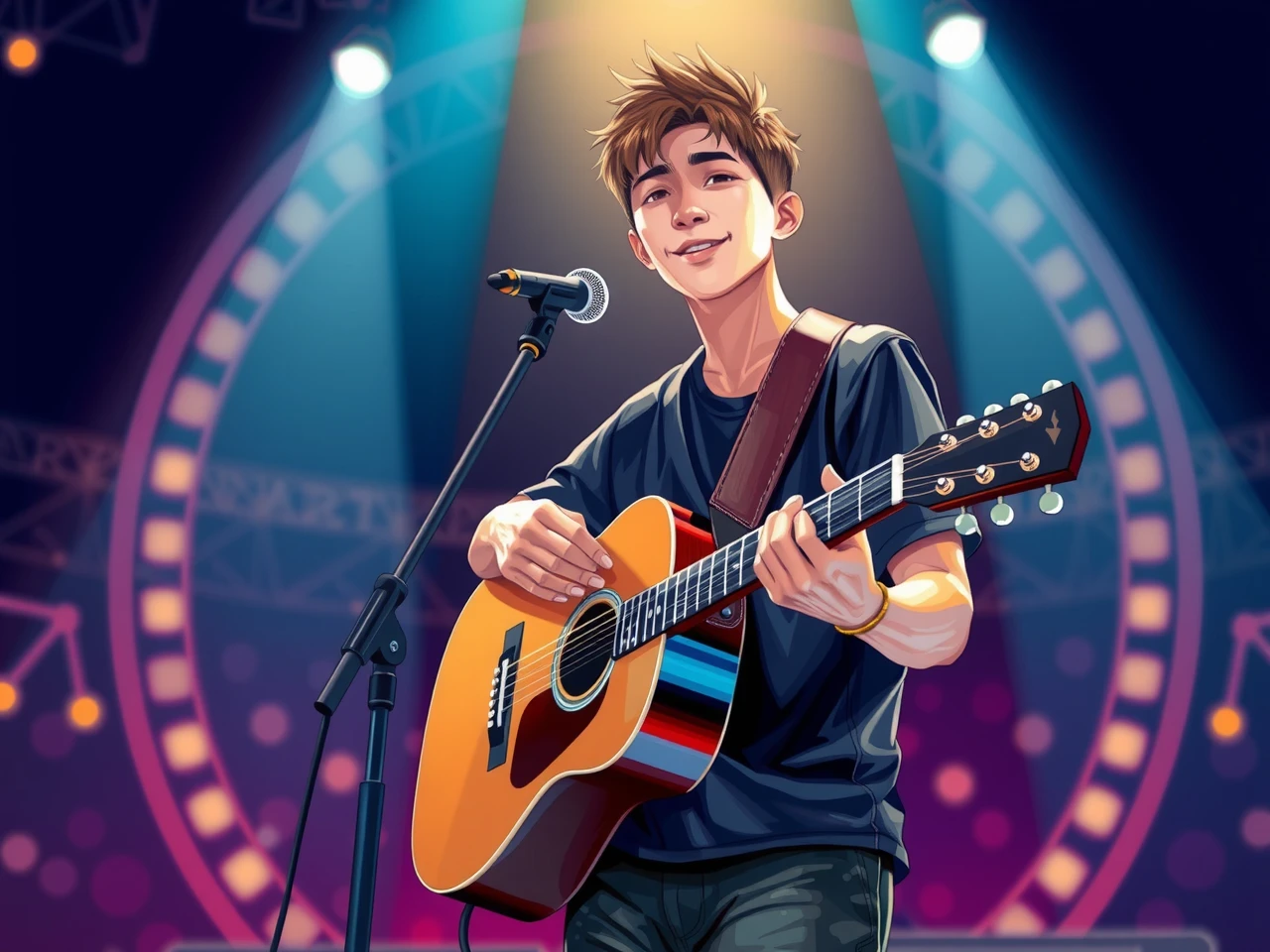 Marcus Lim performing at a local venue